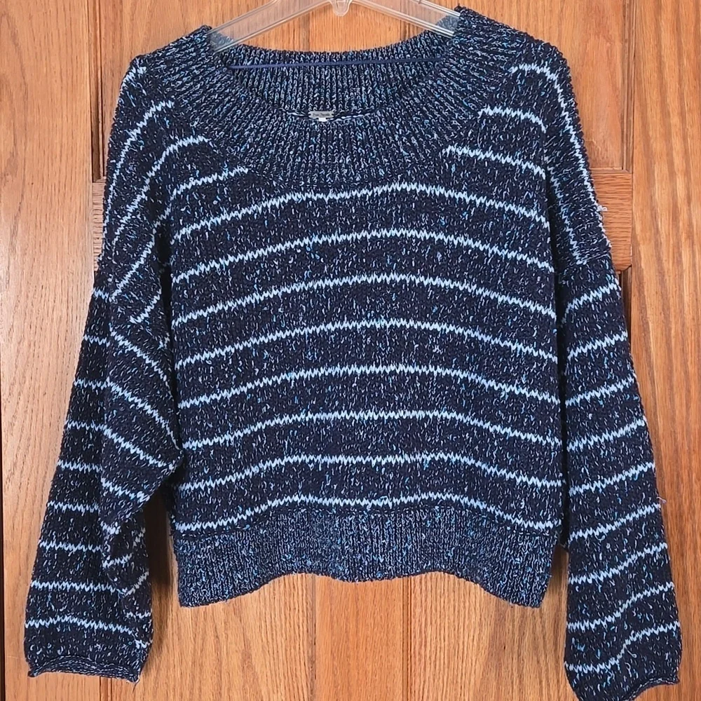 Free People 'Starlight' Striped Pullover Sweater Size SMALL